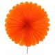 Eventail papier orange 20 cm les 2