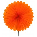 Eventails papier orange 20 cm les 2