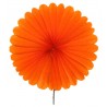 Eventail papier orange 20 cm les 2
