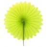 Eventails papier vert anis 20 cm les 2