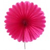 Eventail papier fuchsia 20 cm les 2