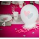 Ballon blanc coeur rose coeur gris 23 cm les 8