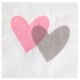 Serviette de table coeur rose gris papier blanc les 20