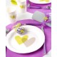 Assiette coeur vert anis gris carton blanc 23 cm les 10