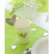 Gobelets coeur vert anis coeur gris carton blanc les 10