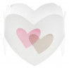 Ronds de serviette coeur rose gris les 6