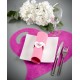 Ronds de serviette coeur rose gris les 6