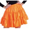 Déguisement jupe orange à volants satin fille