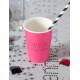 Gobelet Joyeux Anniversaire Carton Fuchsia Etoiles Noires les 10