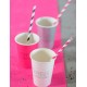 Gobelet Joyeux Anniversaire Carton Fuchsia Etoiles Noires les 10