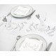 Chemin de table Colombes blanc mariage 5 M