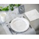 Assiettes Colombes carton Blanc 22.5 cm les 10