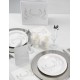 Assiettes Colombes carton Blanc 22.5 cm les 10