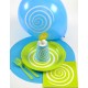 Assiette carton spirale vert anis blanc ronde les 10