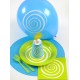 Serviettes de table spirale vert anis blanc les 20