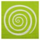 Serviettes de table spirale vert anis blanc les 20