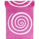 Chemin de table spirale fuchsia blanc intissé 5 M