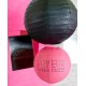 Lanternes boule papier joyeux anniversaire fuchsia 20 cm les 2