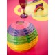 Lanterne Boule Papier Arc en ciel 20 cm les 2