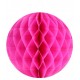 Boule papier alvéolé fuchsia 20 cm les 2