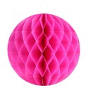 Boules papier alvéolé fuchsia 20 cm les 2