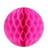 Boules papier alvéolé fuchsia 20 cm les 2