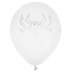 Ballon colombes blanc 23 cm les 8