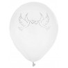 Ballons Colombes blancs 23 cm les 8