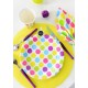 Assiettes blanche a pois multicolores les 10