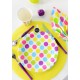 Assiettes blanche a pois multicolores les 10