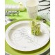 Assiette Happy carton Blanc 22.5 cm les 10