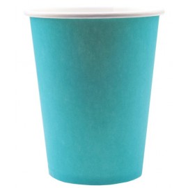 Gobelet carton Turquoise uni les 10 Gobelet jetable