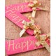 Serviette de table Happy Fuchsia en papier les 20