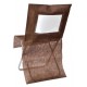 Housse de chaise intissé chocolat personnalisable les 10