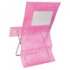 Housse de chaise intissé fuchsia personnalisable les 10