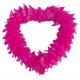 Coeur Fuchsia en plumes 38 cm