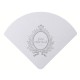 6 Eventails Just Married Blancs Cartes Mariage 23 cm