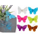 Papillons Plume Couleur Unie sur Tige les 6