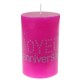 Bougie anniversaire joyeux anniversaire Fuchsia 11 cm