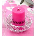 Bougie Glamour Fuchsia Noir 11 cm