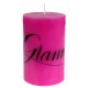 Bougie Glamour fuchsia noir 11 cm