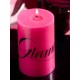 Bougie Glamour fuchsia noir 11 cm