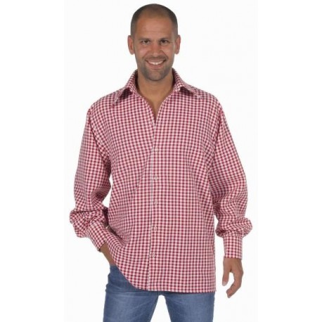 Chemise vichy rouge homme deluxe déguisement