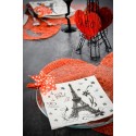 Serviette de table Paris papier blanc les 20