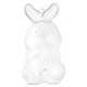 Boîte à dragées lapin plexi transparent 9 cm les 20