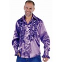 Déguisement chemise disco violette homme luxe