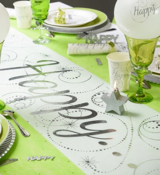 Chemin de Table d'anniversaire, Décor de Chemin de Table Joyeux Anniversaire, Happy Birthday Chemin de Table, Noir Décoration de Table de Cuisine pour Hommes et Femmes Chemin de Table d'anniversaire, Décor de Chemin de Table Joyeux Anniversaire, Happy Birthday Chemin de Table, Noir Décoration de Table de Cuisine pour Hommes et Femmes