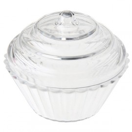 Boîte à dragées cupcake transparent 5 cm les 4