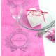 Chemin de table just married fuchsia intissé 5 M