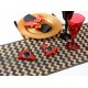 Chemin de table chevron noir or pailleté organdi 5 M
